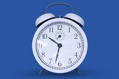 دانلود PSD لایه باز ساعت رومیزی سفید رندر 3 بعدی